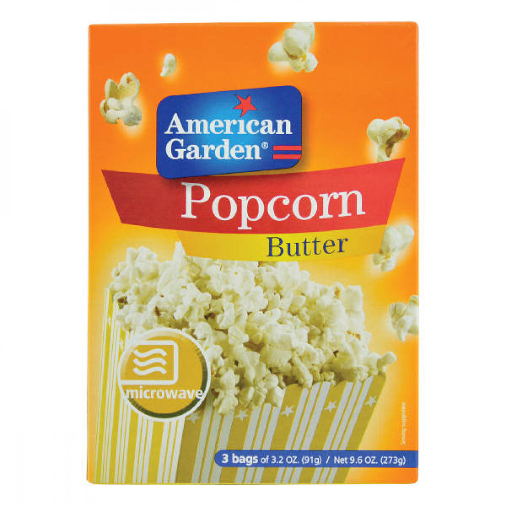 American Garden Microwavable Popcorn Butter 273gm  American Garden Microwavable Popcorn Butter 273gm
