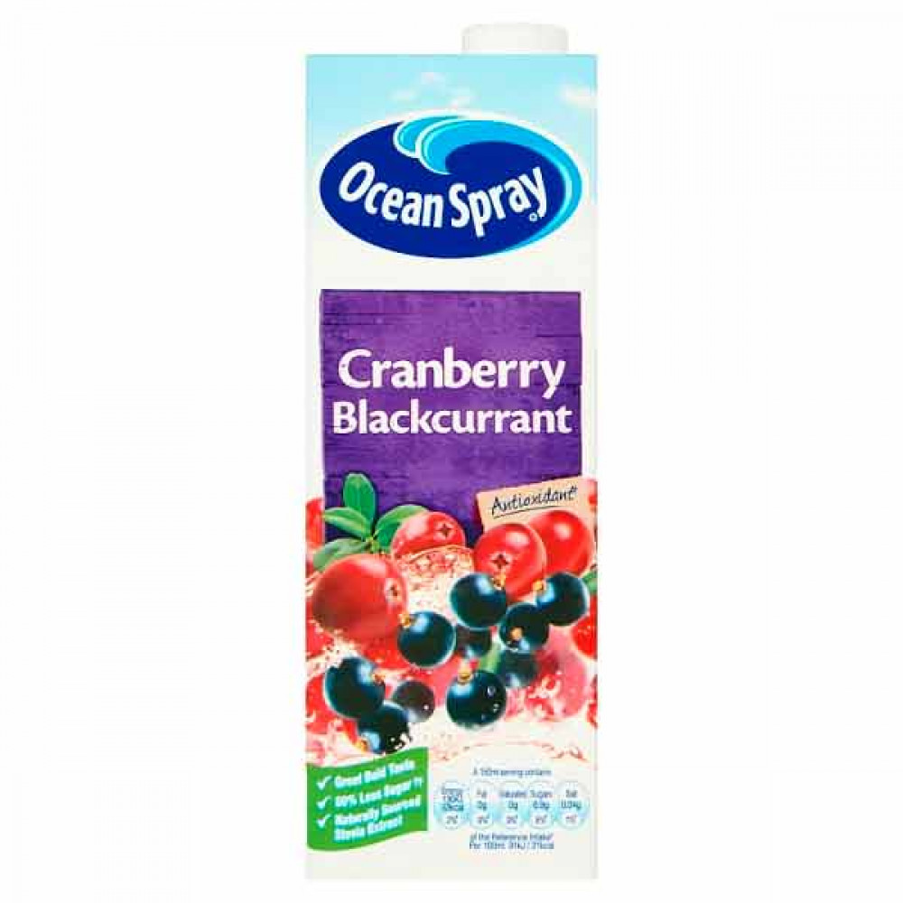 Ocean Spray Cadburry Blackcurrent Juice 1 Ltr  Ocean Spray Cadburry Blackcurrent Juice 1 Ltr
