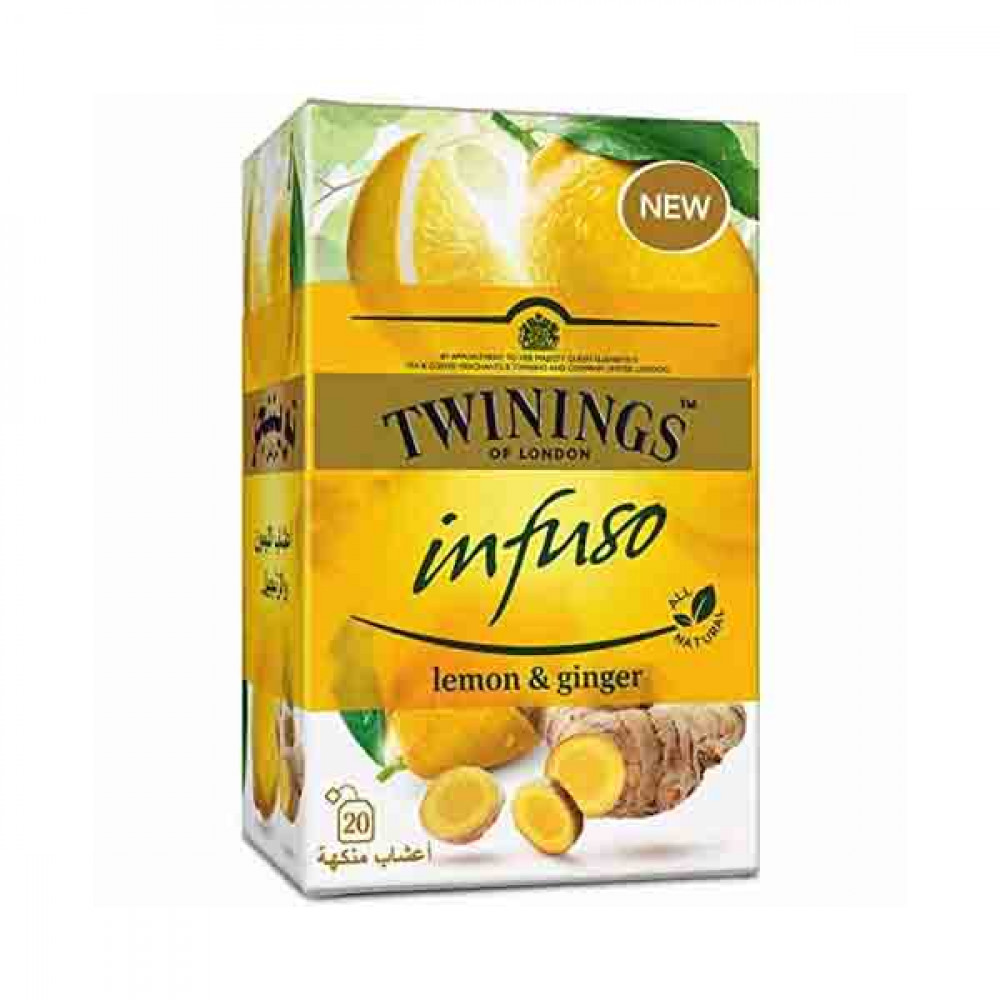 TIWININGS LEMON & GINGER TEA BAG 1.5 GM X 20'S TIWININGS LEMON & GINGER TEA BAG 1.5 GM X 20'S