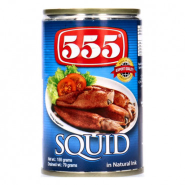 555 Squid in Natural Ink 155gm 