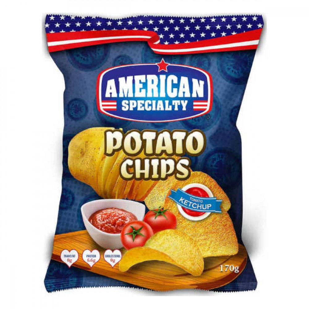 American Specialty Potato Chips Tomato Ketchup 170gm 