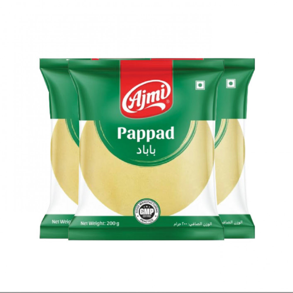 Ajmi Pappad 3 X 200Gm Ajmi Pappad 3 X 200Gm