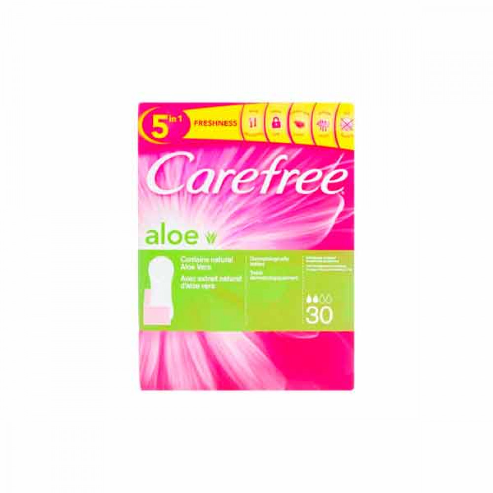 Carefree Pantyliners Aloe Lightly Scented 30 Pads  Carefree Pantyliners Aloe Lightly Scented 30 Pads