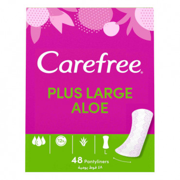 Carefree Pantyliners Aloe Large 48's 