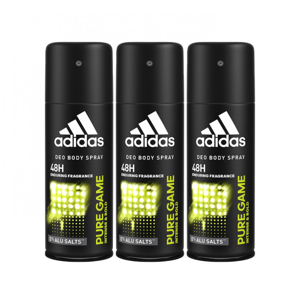 Adidas Body Spray 48H Pure Game 3X150Ml Adidas Body Spray 48H Pure Game 3X150Ml