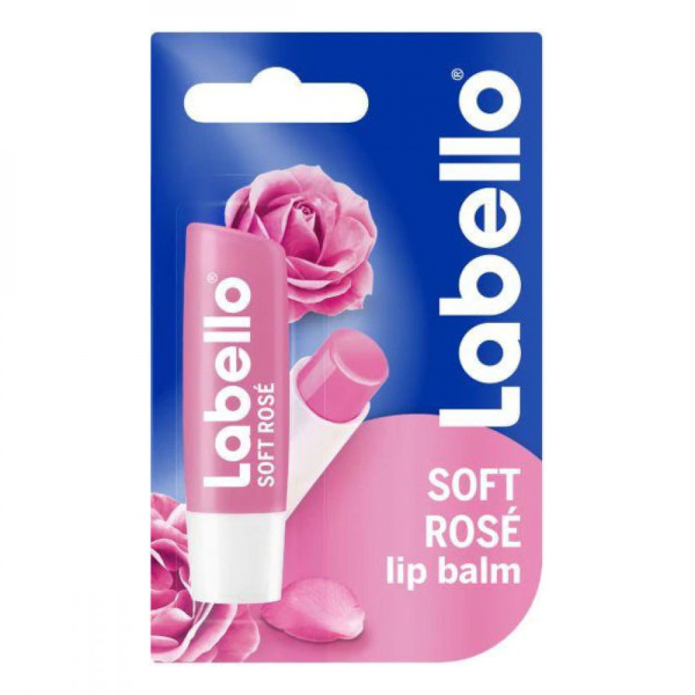 Labello Lip Balm Soft Rose 4.8gm  Labello Lip Balm Soft Rose 4.8gm