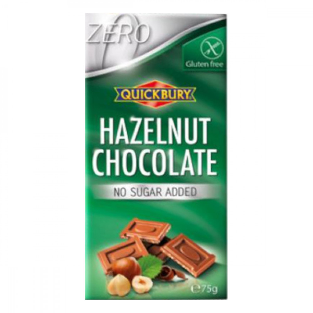 Quickbury Hazelnut Chocolate 75gm  Quickbury Hazelnut Chocolate 75gm