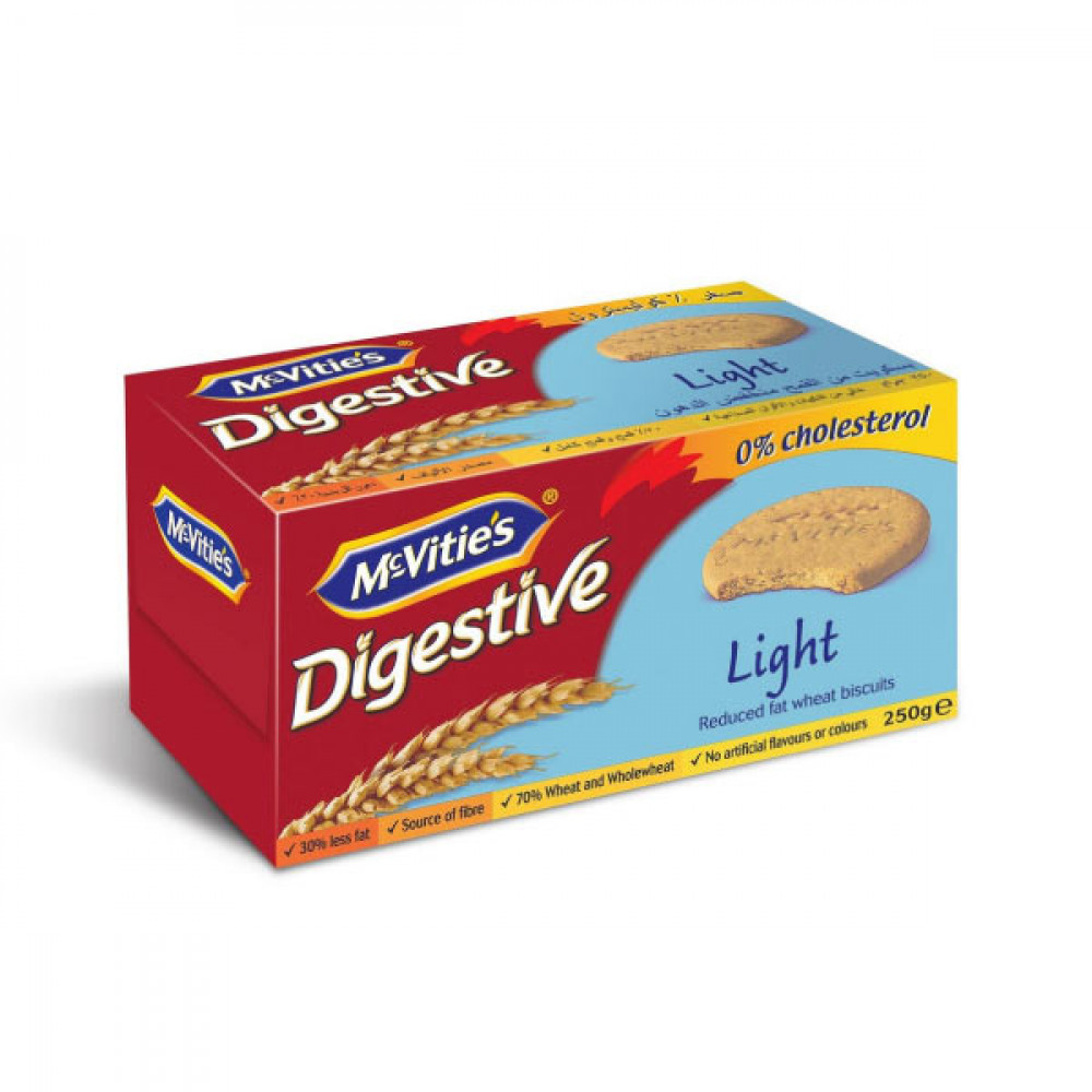 Mcvities Digestive Light Wheat Biscuits 250gm  Mcvities Digestive Light Wheat Biscuits 250gm