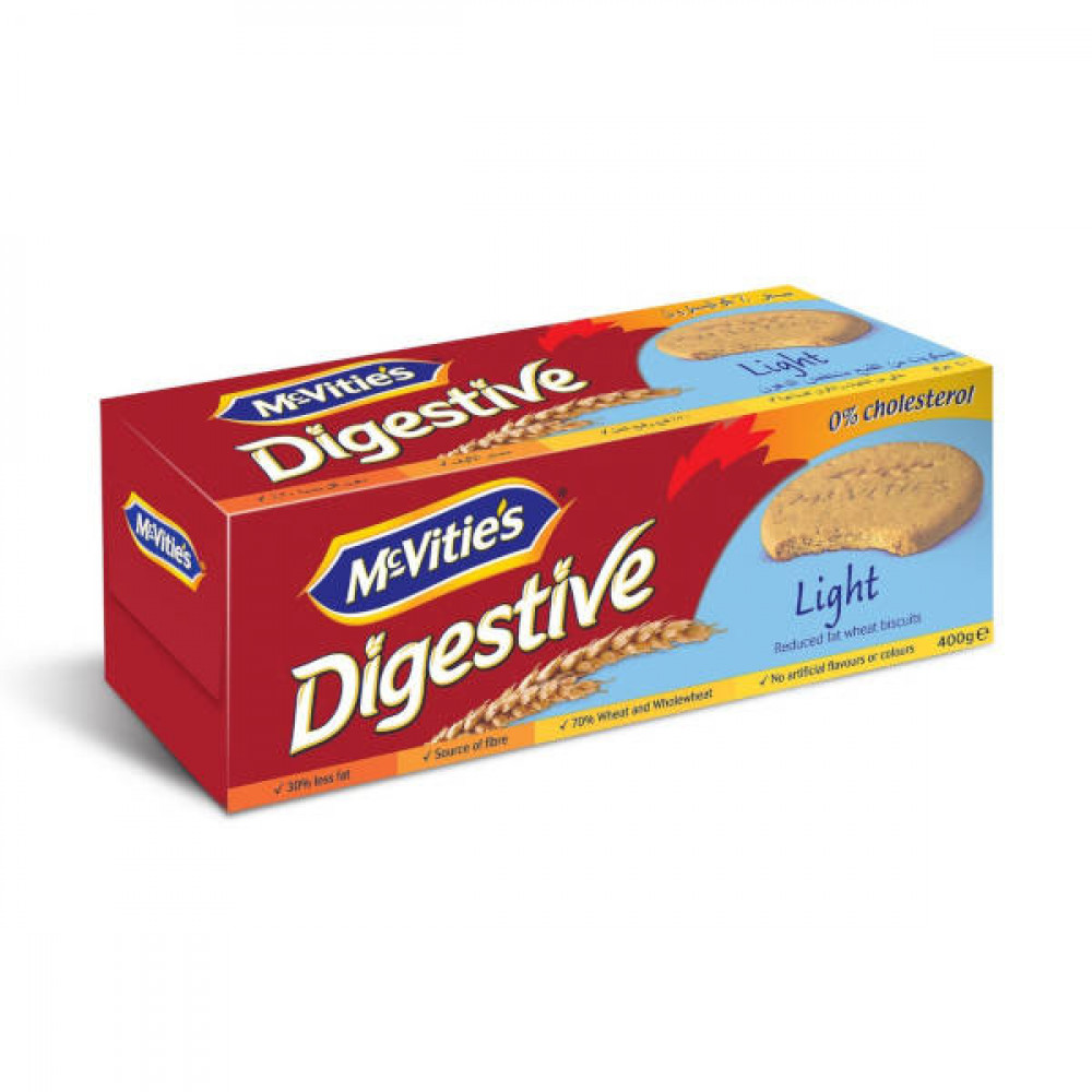 McVities Digestive Biscuits Light 400gm  McVities Digestive Biscuits Light 400gm