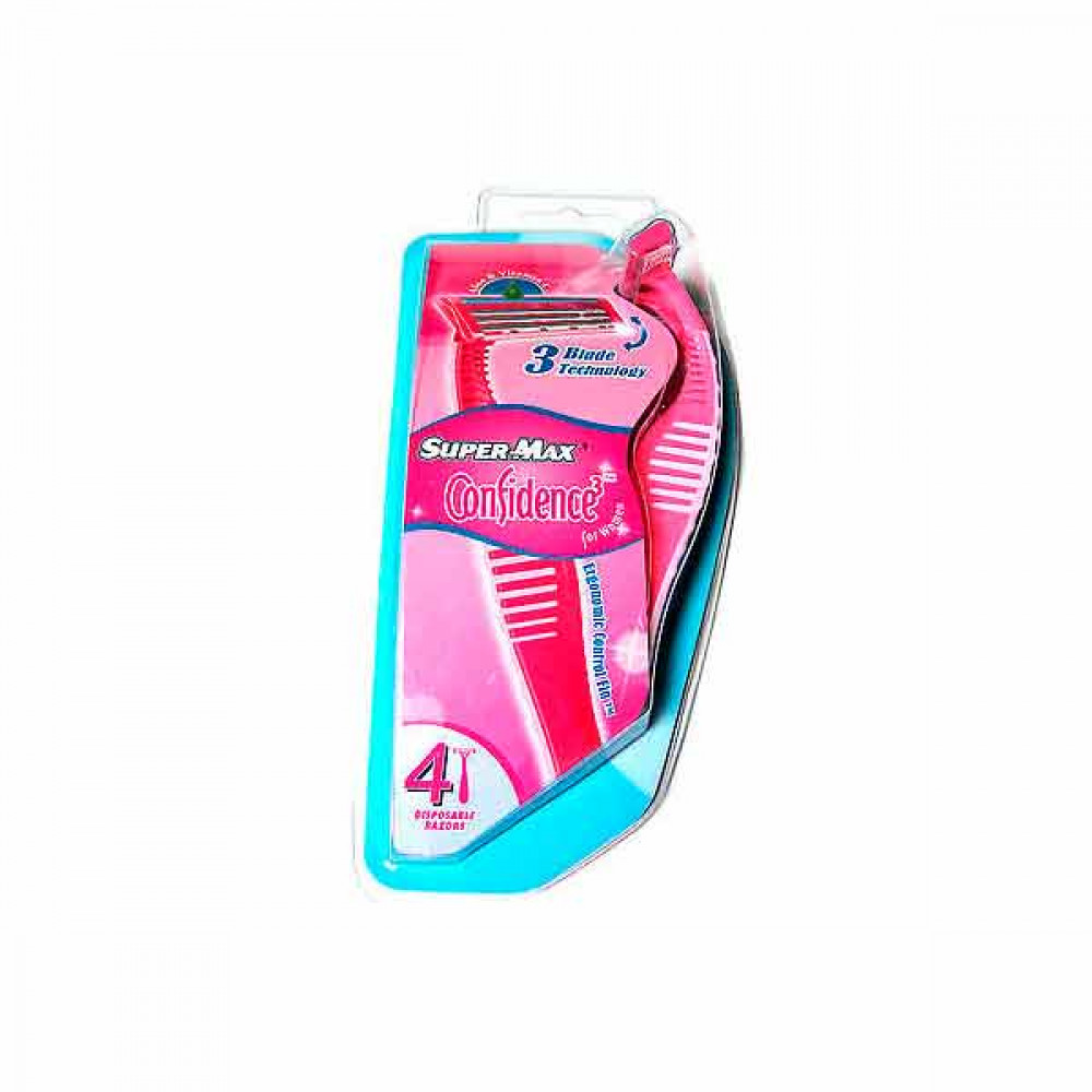 Supermax Confidence Disposable Razors For Women 4s  Supermax Confidence Disposable Razors For Women 4s
