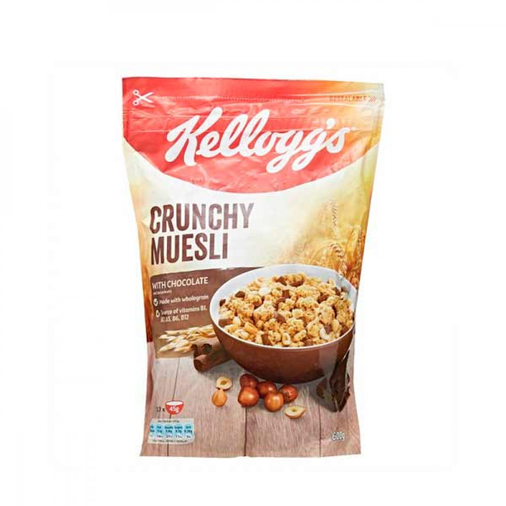 Kelloggs Crunchy Muesli With Chocolate 600gm  Kelloggs Crunchy Muesli With Chocolate 600gm
