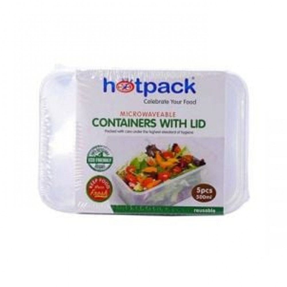 Hotpack Microwave Rect.Container 5S*500Ml