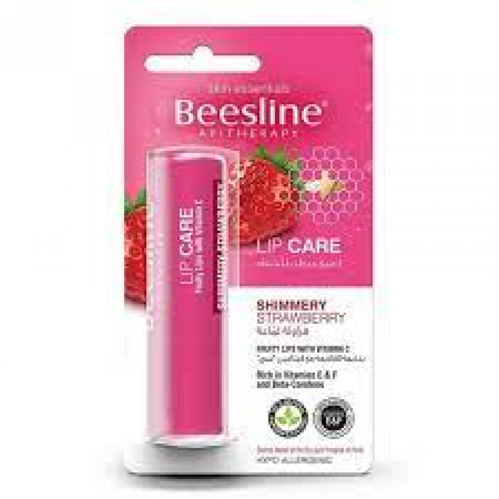 Beesline Lip Care Shimmery Strawberry 4Gm Beesline Lip Care Shimmery Strawberry 4Gm