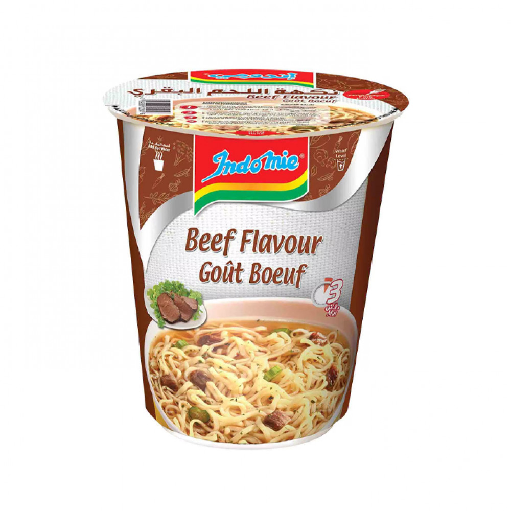 Indomie Cup Noodles Beef Flavour 62Gm New Indomie Cup Noodles Beef Flavour 62Gm New