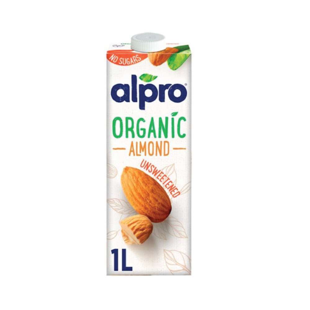 Alpro Drink Organic Almond (Bio) Unsweetned 1Ltr  Alpro Drink Organic Almond (Bio) Unsweetned 1Ltr