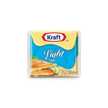 KRAFT SINGLE AND SLICES LIGHT CHEDDAR CHEESE 200GM