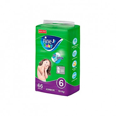 Fine Baby Diapers-Mega Pack-Junior 16+Kg 66S No 6
 