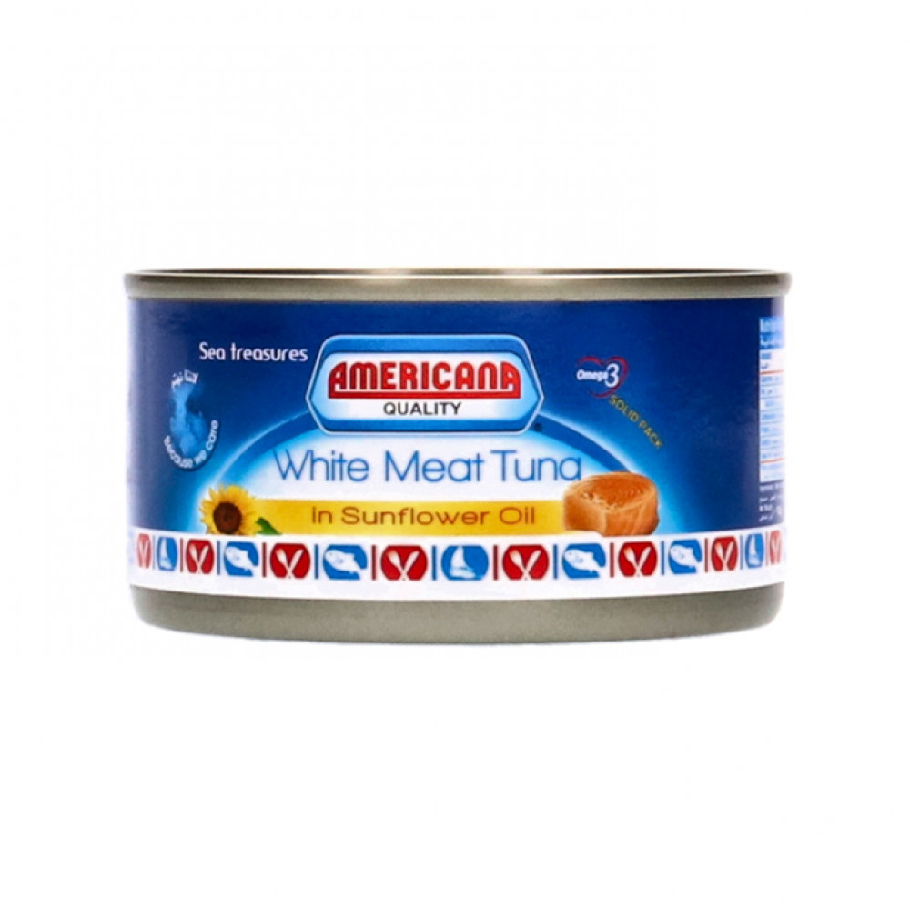 Americana White Meat Tuna In Sun Flower Oil 185Gm Americana White Meat Tuna In Sun Flower Oil 185Gm
