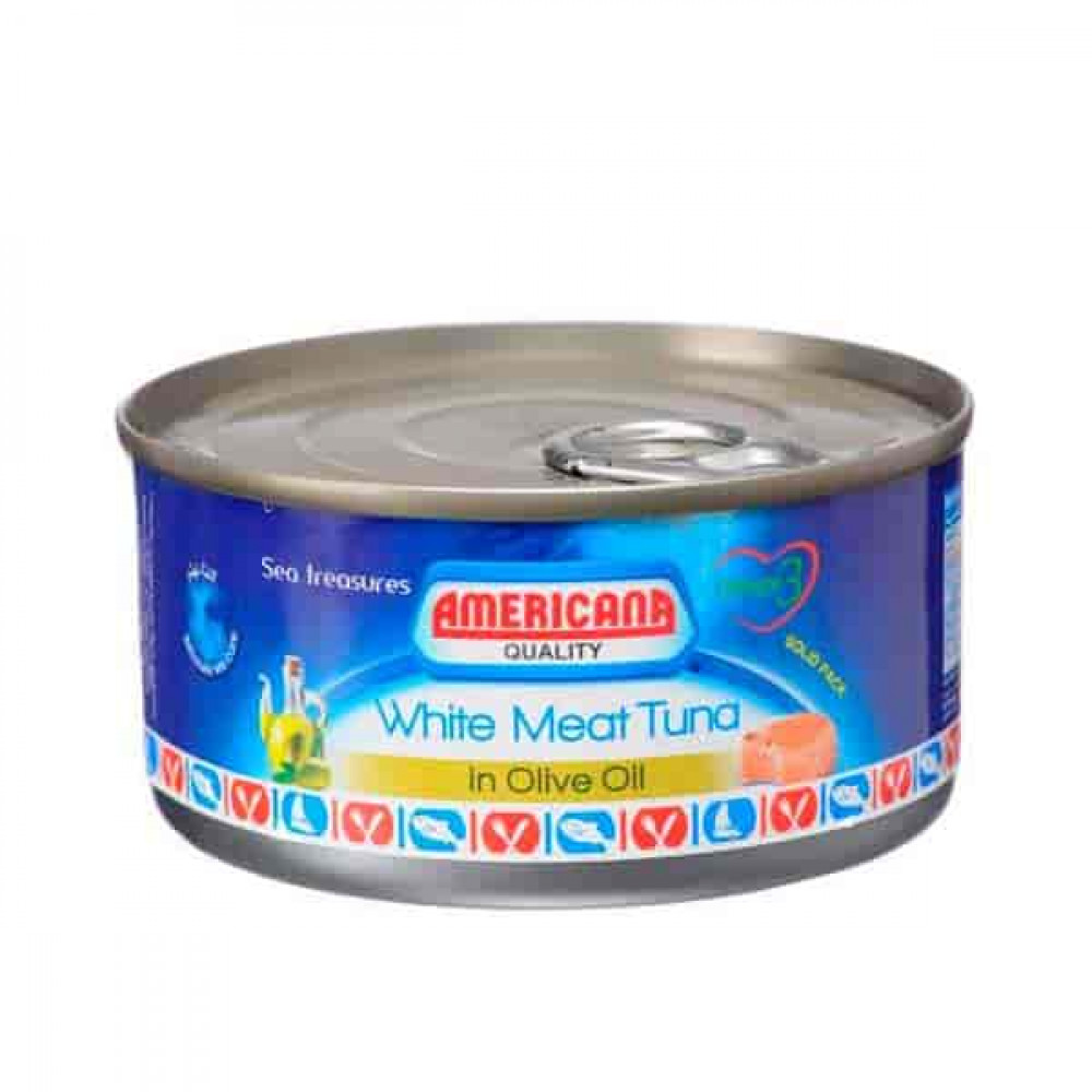 Americana White Meat Tuna In Olive Oil 185gm  Americana White Meat Tuna In Olive Oil 185gm