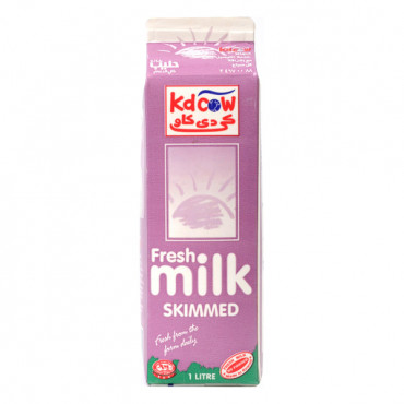 Kd Cow Fresh Milk Skimmed 1Ltr 