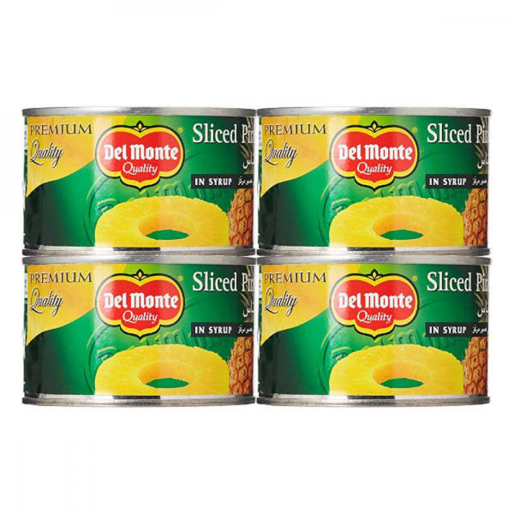 Delmonte Sliced Pineapple in Syrup 4 x 234gm 