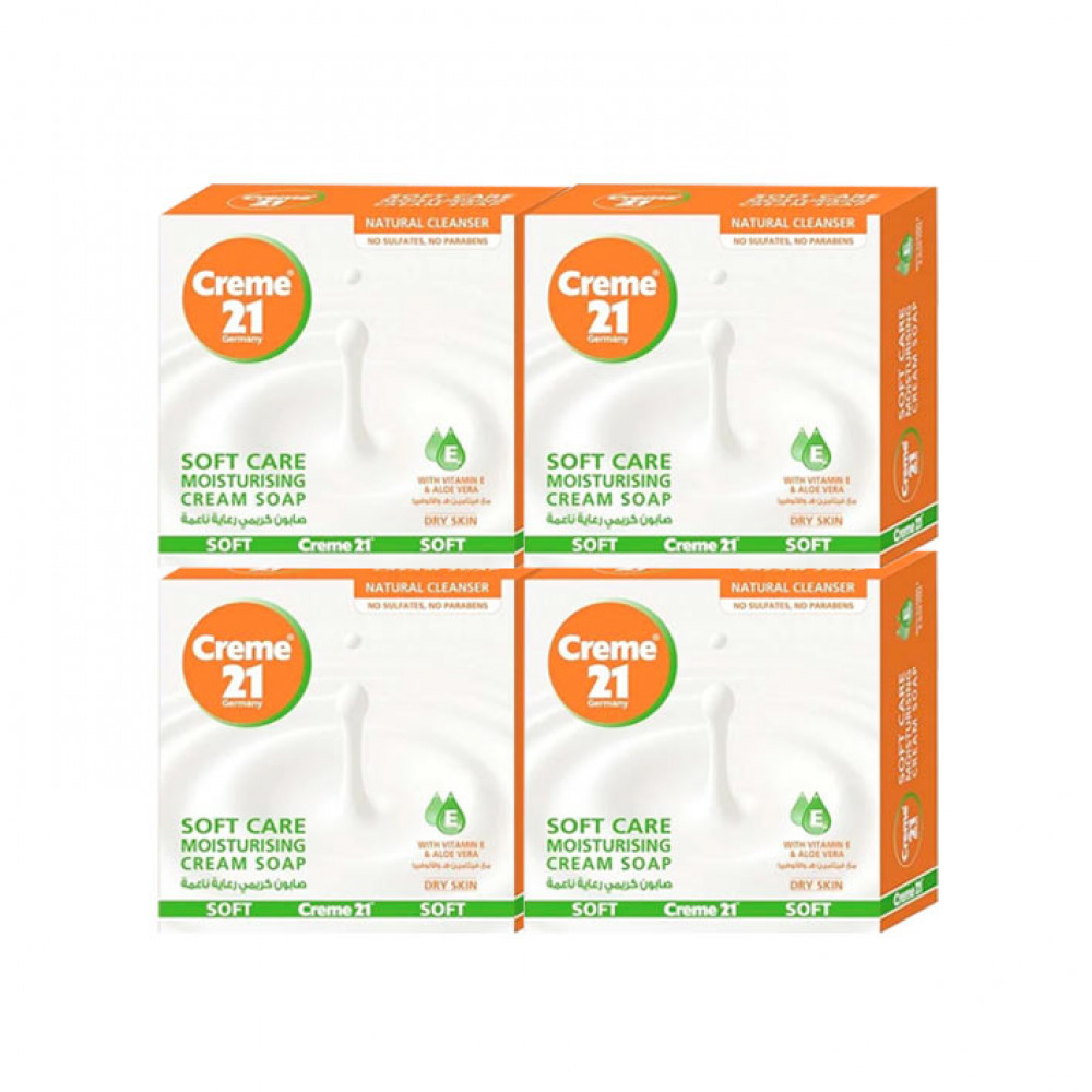 Creme 21 Cremey Soft Care Soap 4 X 125 Gm