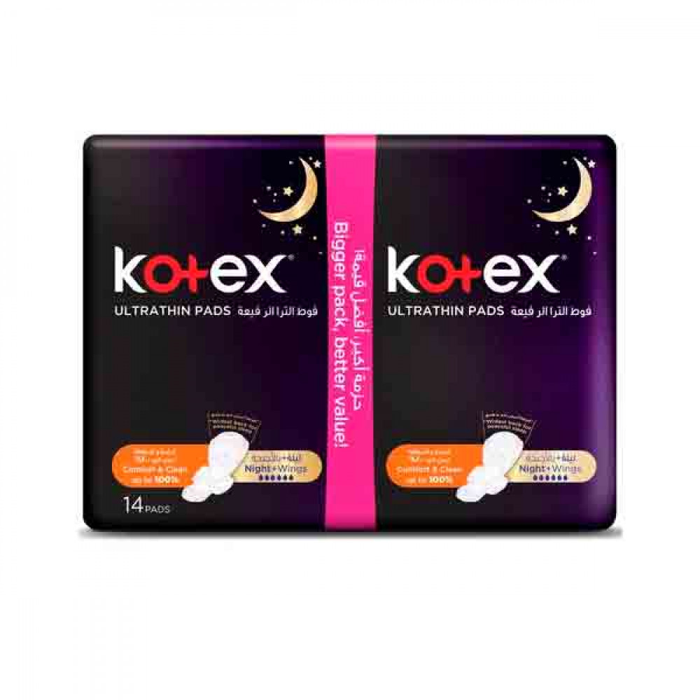 Kotex Ultra Thin Pads Night Time 14-s Kotex Ultra Thin Pads Night Time 14-s