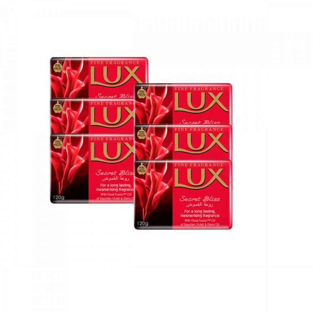 Lux Bath Soap Secret Bliss 6 x 120gm  Lux Bath Soap Secret Bliss 6 x 120gm