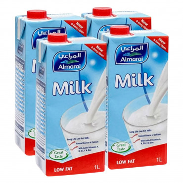 Almarai Low Fat Uht Milk 4 x 1Ltr 