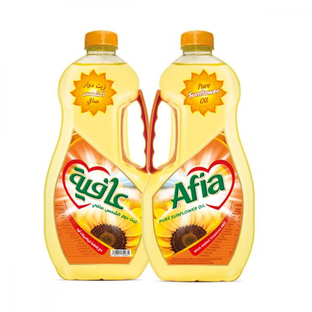 Afia Sunflower Oil 2 x 1.5Ltr  Afia Sunflower Oil 2 x 1.5Ltr