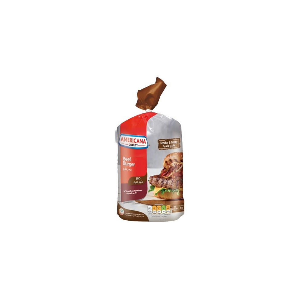 AMERICANA SQUARE BEEF BURGER 18S 1KG