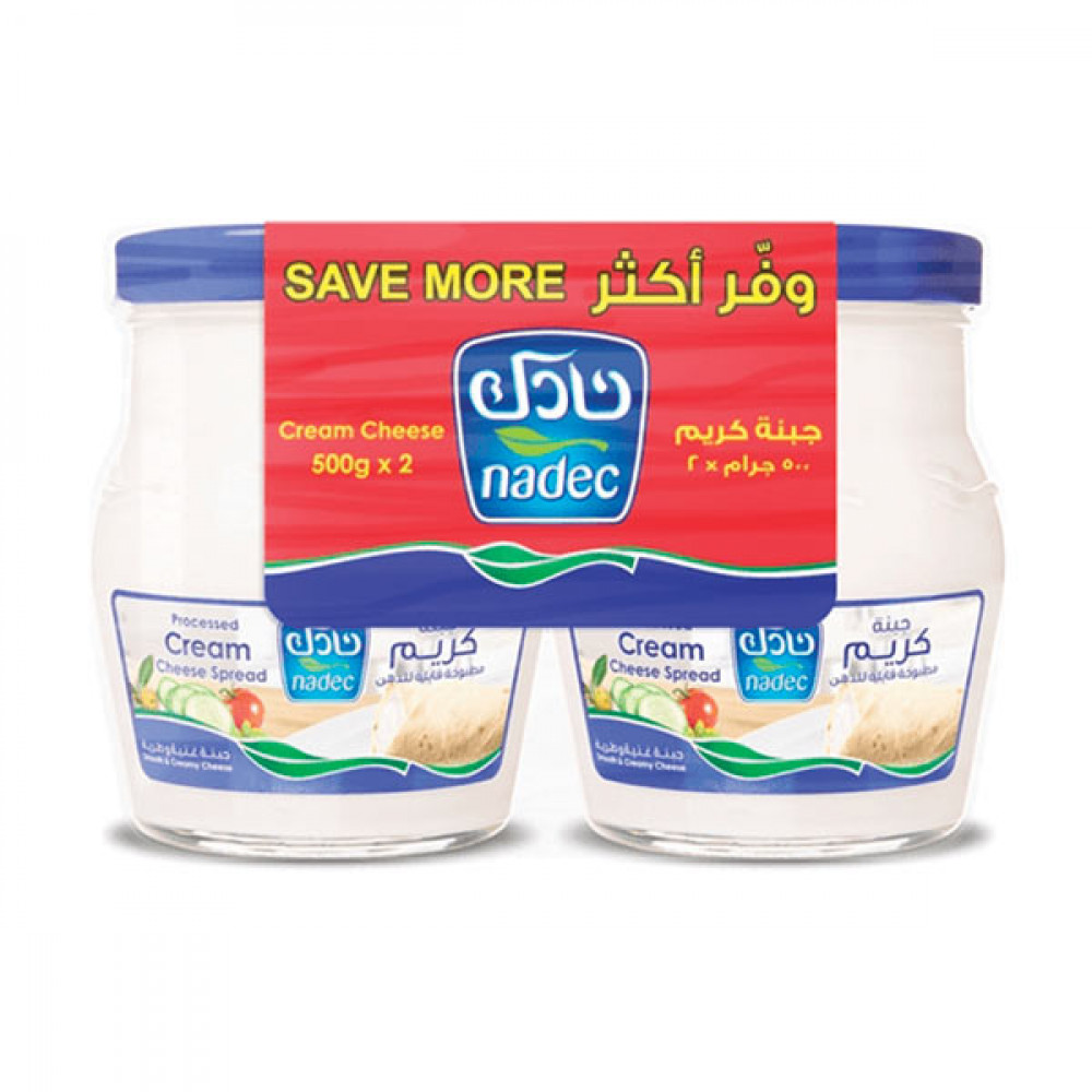 Nadec Cheese Cream Jar 2 x 500gm  Nadec Cheese Cream Jar 2 x 500gm