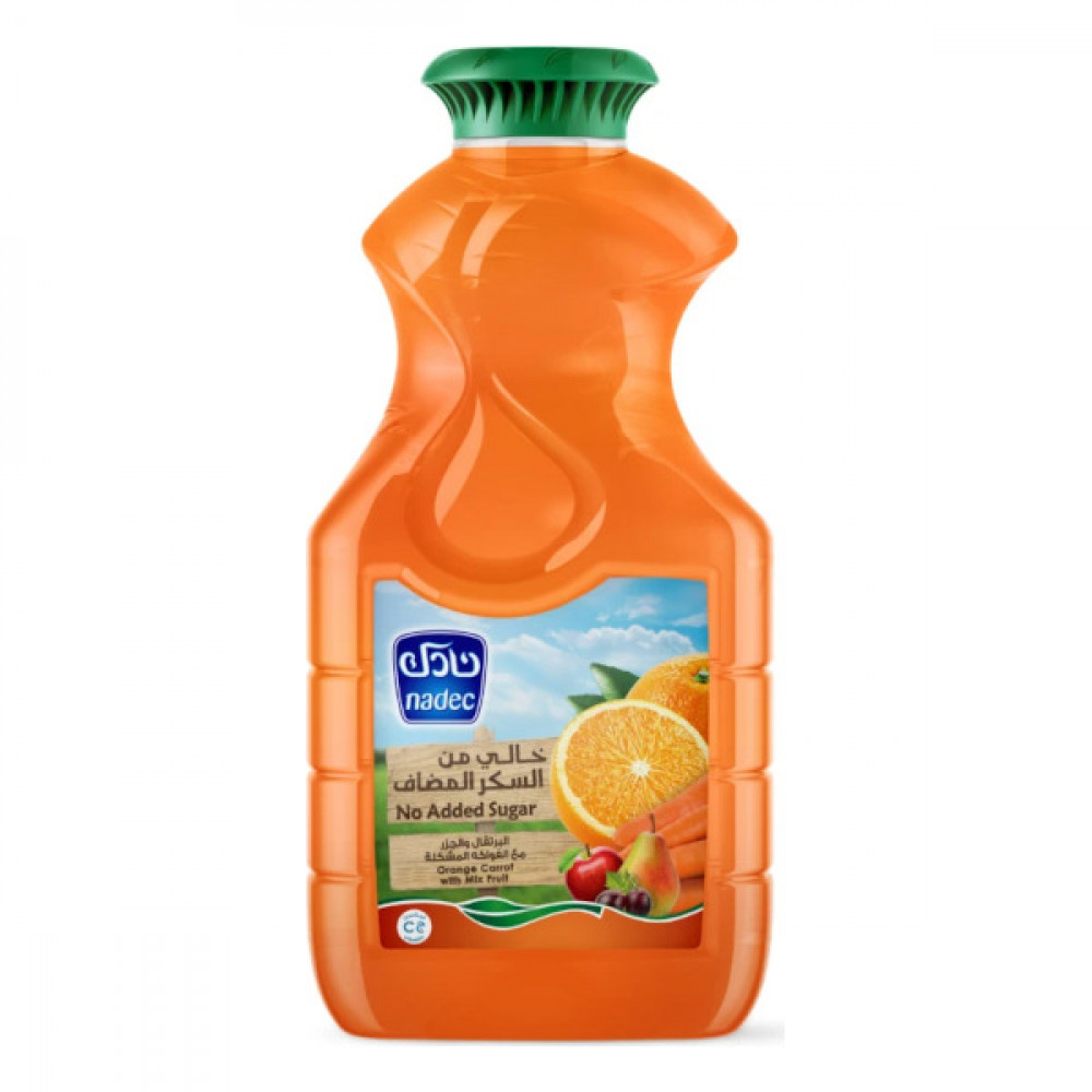 Nadec Orange Carrot with Mix Fruit Juice No Sugar Added 1.5Ltr  Nadec Orange Carrot with Mix Fruit Juice No Sugar Added 1.5Ltr