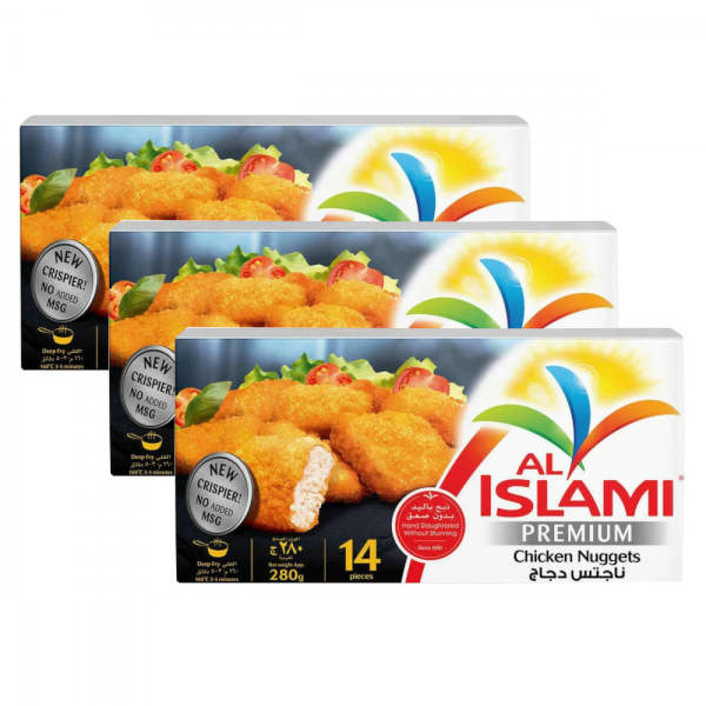 Al Islami Chicken Nuggets 3 x 280gm  Al Islami Chicken Nuggets 3 x 280gm