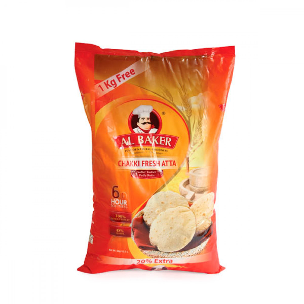 Al Baker Chakki Fresh Atta 5Kg  Al Baker Chakki Fresh Atta 5Kg