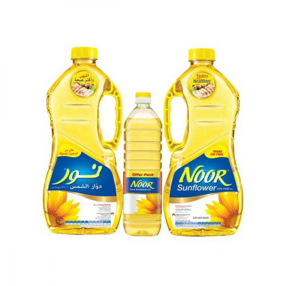 Noor Sunflower Oil 2 x 1.5Ltr + 750ml  Noor Sunflower Oil 2 x 1.5Ltr + 750ml
