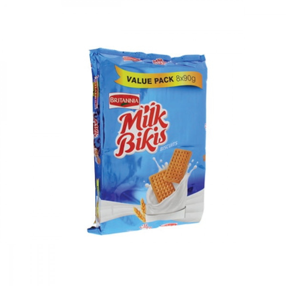 Britannia Milk Bikis Biscuits 8 x 90gm   Britannia Milk Bikis Biscuits 8 x 90gm