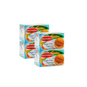 Britannia Digestive Biscuits Sugar Free 200gm 3+1 Free 