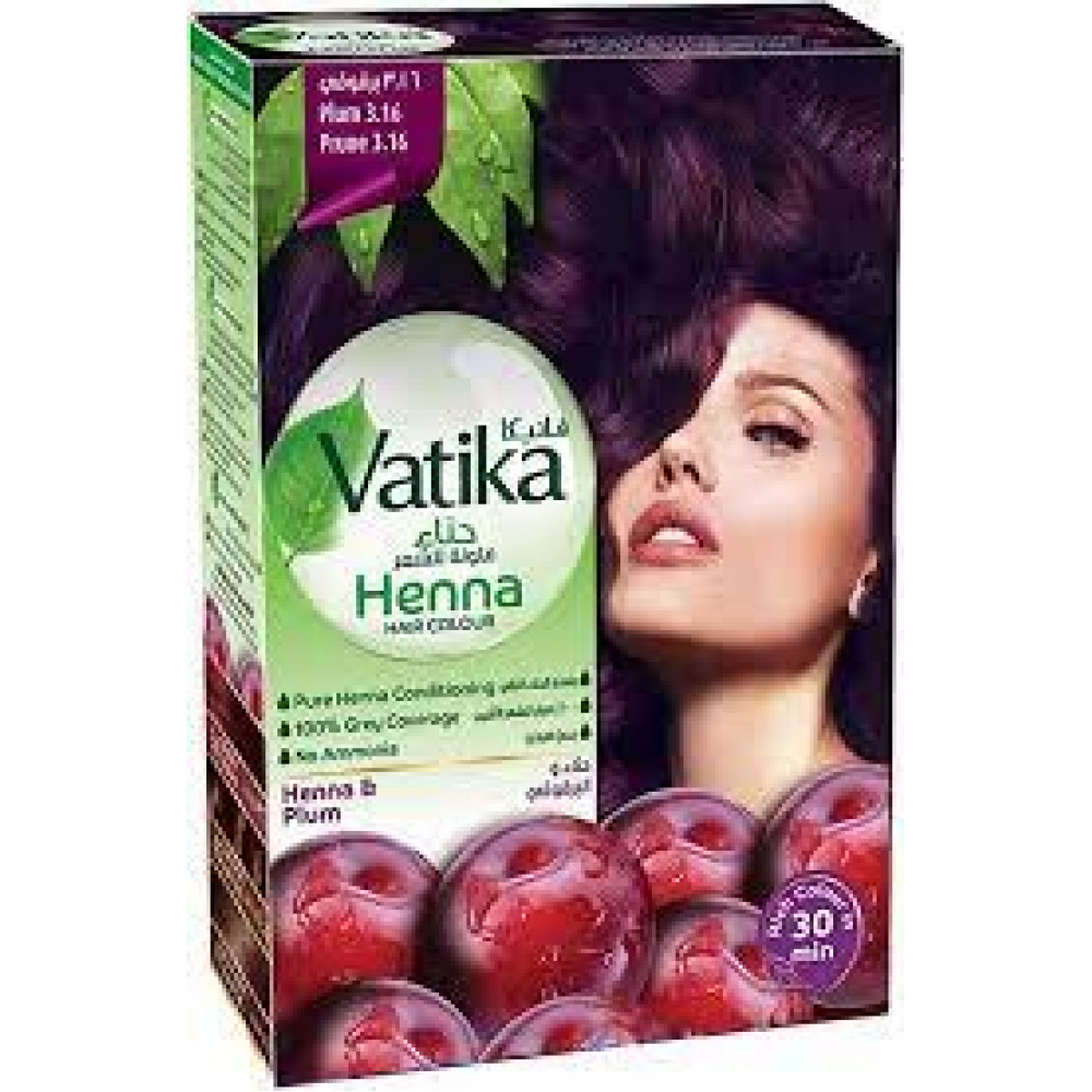 Dabur Vatika Henna Hair Colour Powder 6X10 Gm Plum Dabur Vatika Henna Hair Colour Powder 6X10 Gm Plum