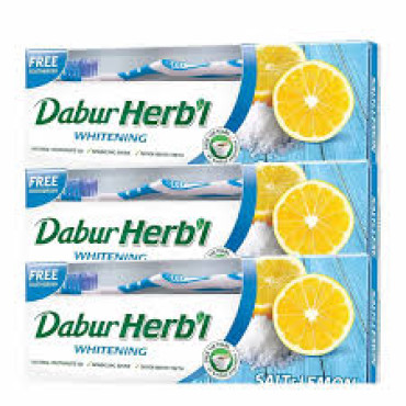 DABUR SALT& LEMON HERBAL TOOTHPASTE 3 X 150GM @SP