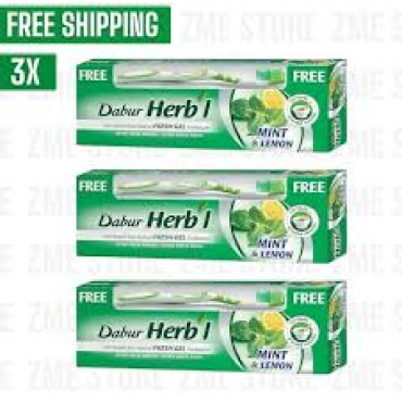 DABUR MINT&LEMON HERBAL TOOTHPASTE 3 X 150GM @SP