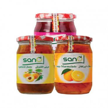 Sano Asstd Jam 3X370 Gm (Strwbry,Mixfrut,Aprict)