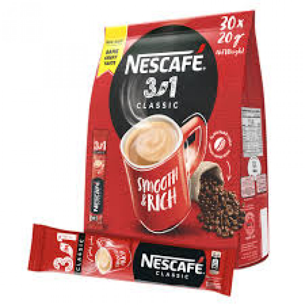 Nescafe 3In1 Classic Pouch 30 X 20 Gm Nescafe 3In1 Classic Pouch 30 X 20 Gm