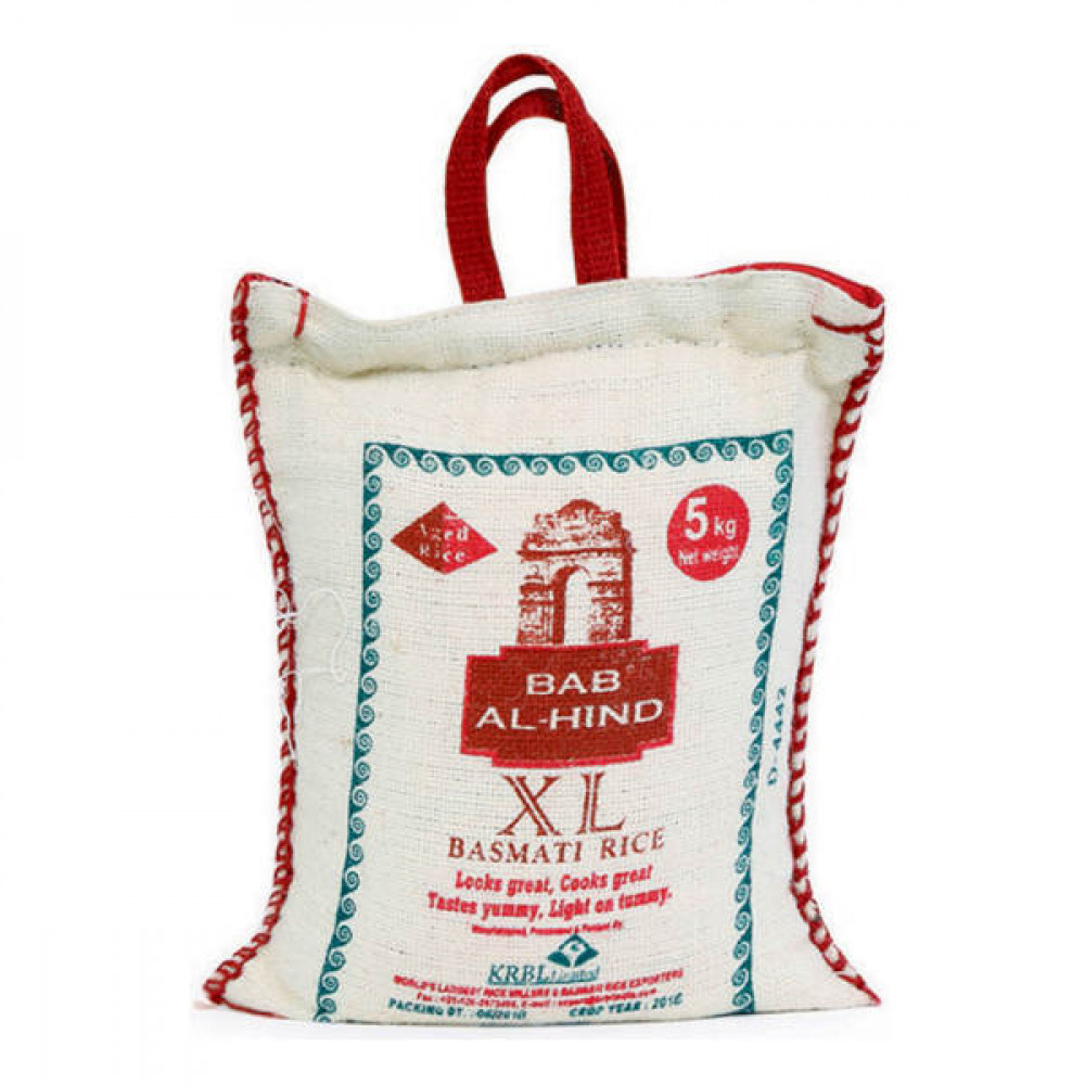 Bab Al Hind XL Basmati Rice 5Kg  Bab Al Hind XL Basmati Rice 5Kg