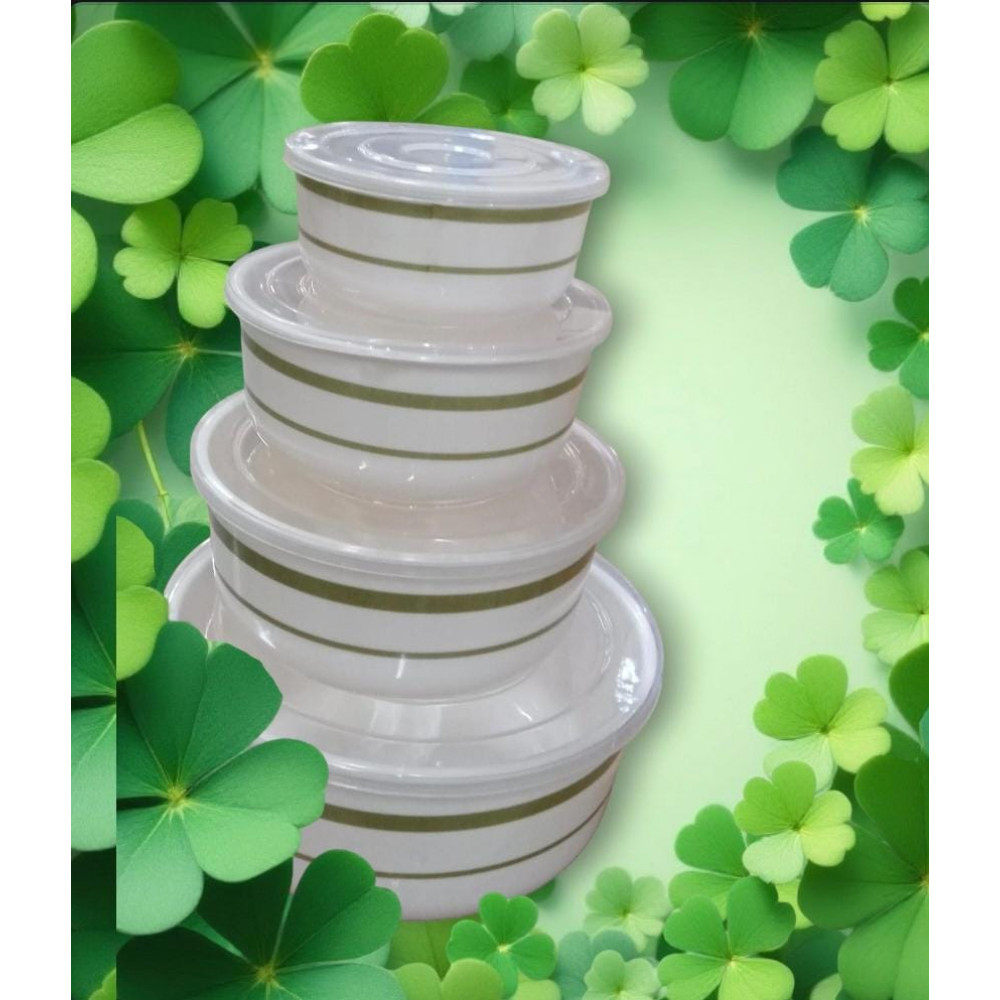 Royal Green 920943 Rgb-1128 Round Container 4Pcs