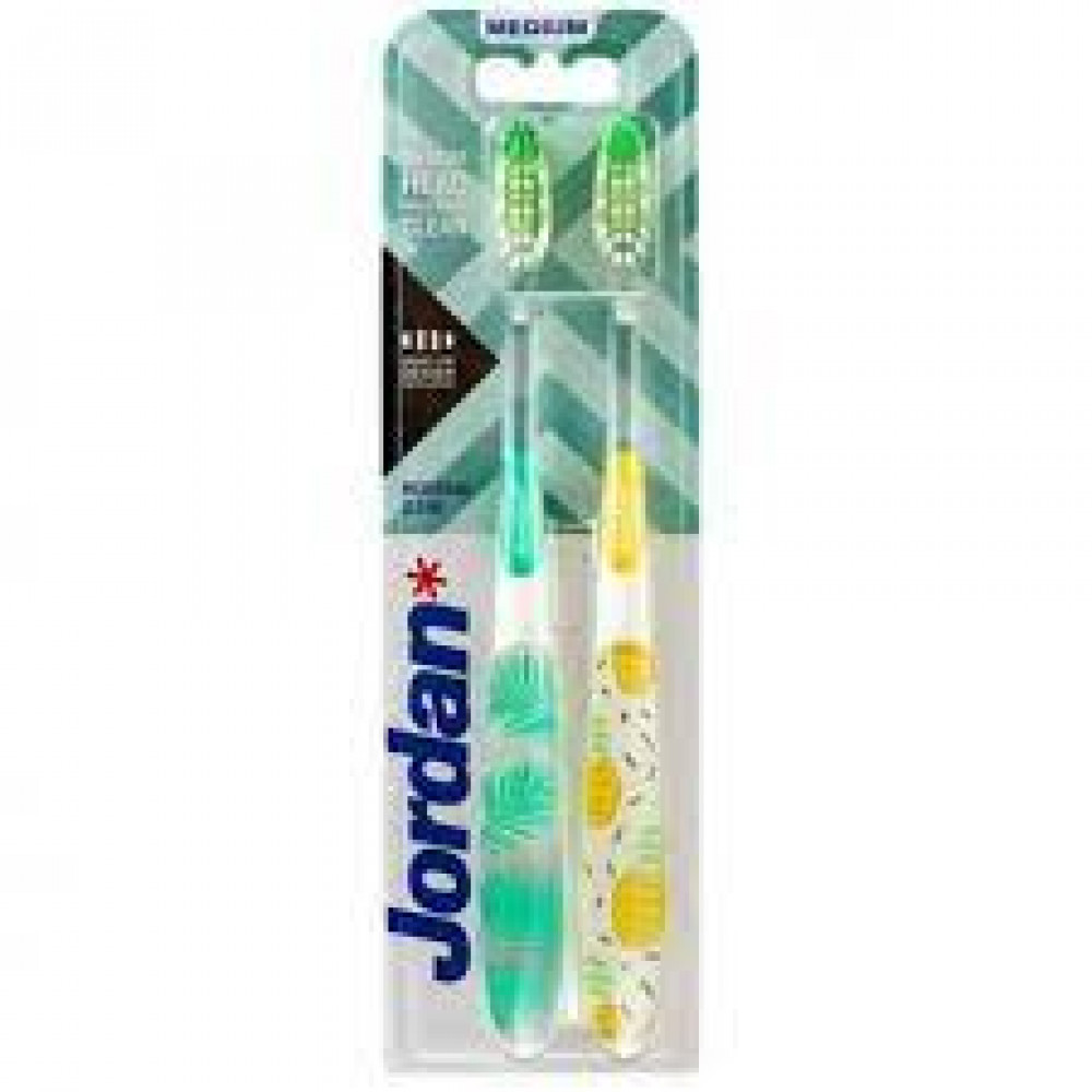 Jordan Individual Clean Toothbrush Medium 2Pcs Jordan Individual Clean Toothbrush Medium 2Pcs