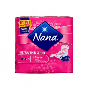 Nana Sanitary Pads Ultra Thin Normal Wings 10s 