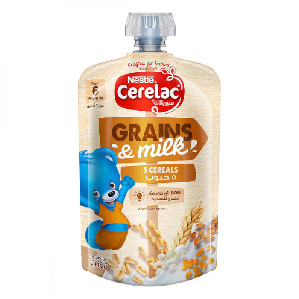 Nestle Cerelac Grains & Milk 5 Cereals 110gm 