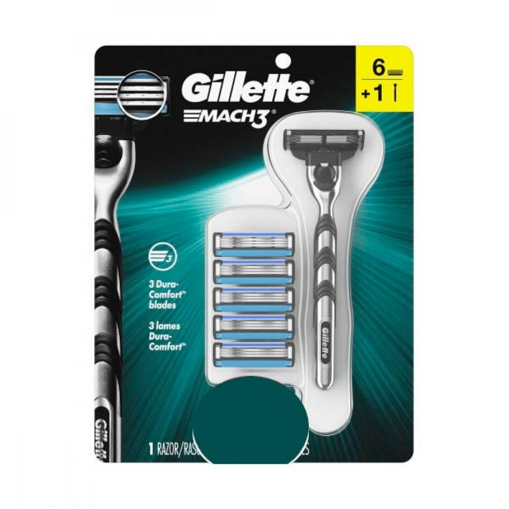 Gillette Blade  Mach3 6S + Handle Free 