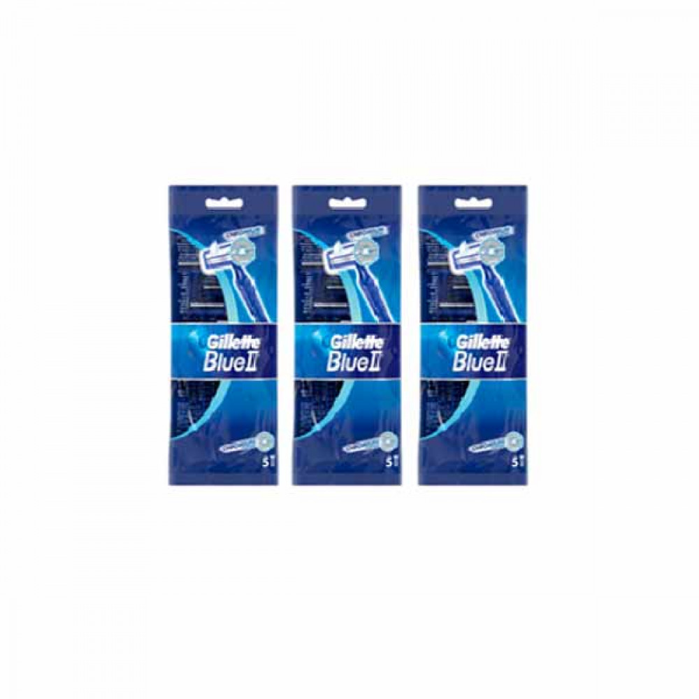 Gillette Blue Ii Disposable Razers 5-s 2 + 1 Free 